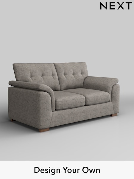 Boucle Weave Easy Clean/Light Dove Grey Hayden Buttoned Back (F24544) | £1,025