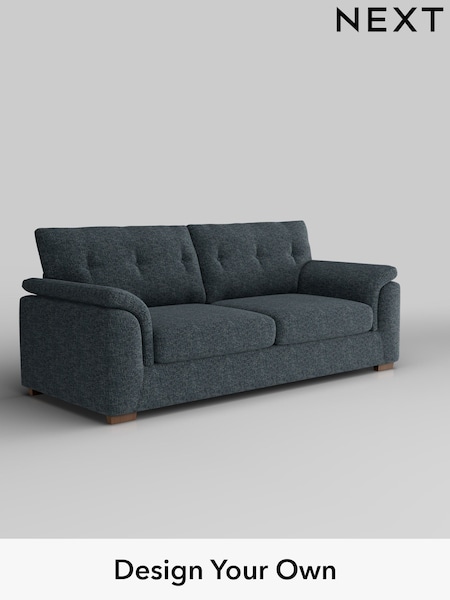 Chunky Chenille/Dark Navy Blue Hayden Buttoned Back (F24550) | £1,325