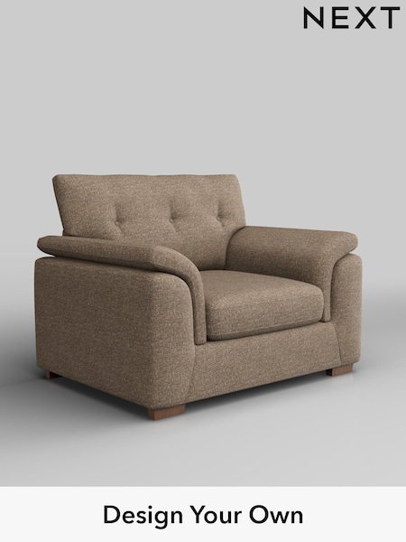 Chunky Boucle Easy Clean/Mid Natural Hayden Buttoned Back (F24554) | £850