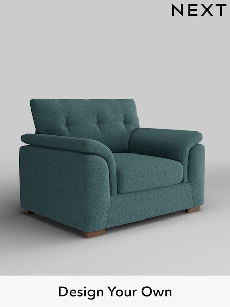 Chunky Chenille/Mid Teal Green Hayden Buttoned Back (F24566) | £850