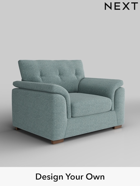 Chunky Chenille/Light Teal Green Hayden Buttoned Back (F24571) | £850