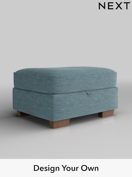 Fine Chenille Easy Clean/Mid Blue Hayden Buttoned Back (F24618) | £499
