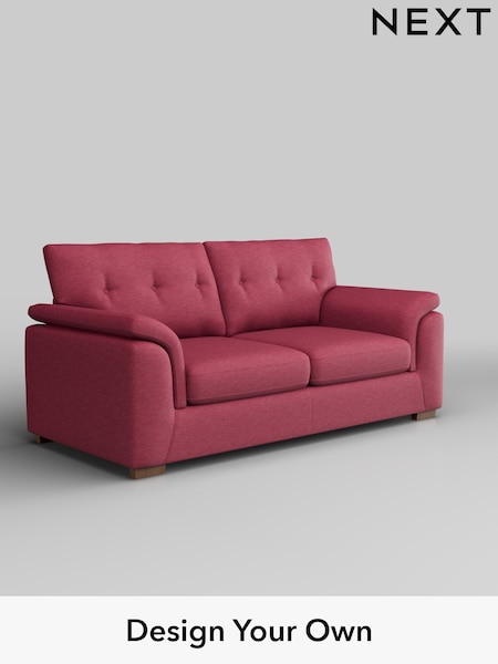 Fine Chenille Easy Clean/Mid Raspberry Pink Hayden Buttoned Back (F24627) | £1,225