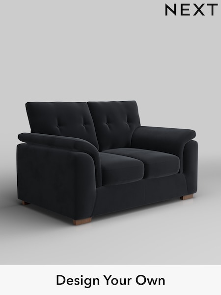 Plush Velvet Easy Clean/Charcoal Grey Hayden Buttoned Back (F24659) | £1,025