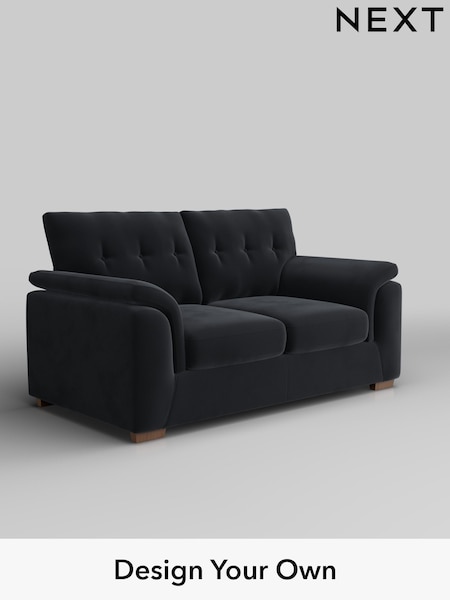 Plush Velvet Easy Clean/Charcoal Grey Hayden Buttoned Back (F24659) | £1,125