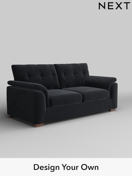 Plush Velvet Easy Clean/Charcoal Grey Hayden Buttoned Back (F24659) | £1,225