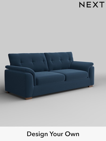 Plush Velvet Easy Clean/Airforce Blue Hayden Buttoned Back (F24660) | £1,325