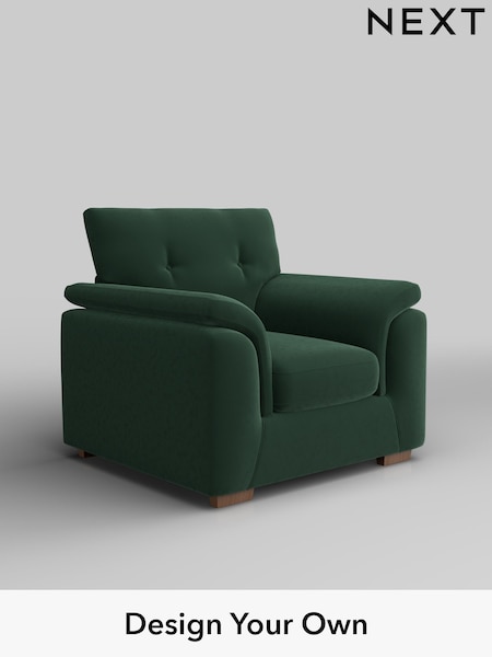 Plush Velvet Easy Clean/Bottle Green Hayden Buttoned Back (F24661) | £750