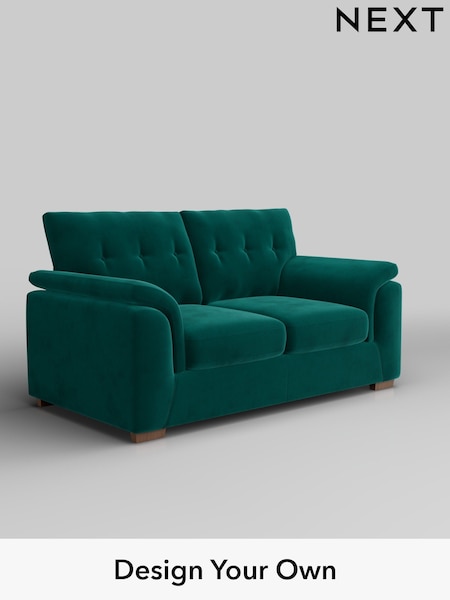 Plush Velvet Easy Clean/Juniper Green Hayden Buttoned Back (F24662) | £1,125