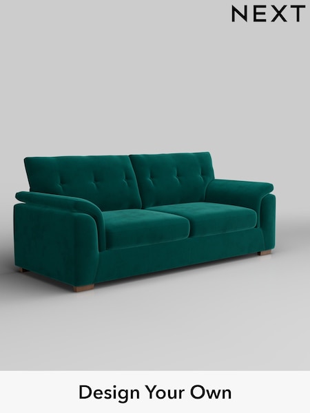 Plush Velvet Easy Clean/Juniper Green Hayden Buttoned Back (F24662) | £1,325