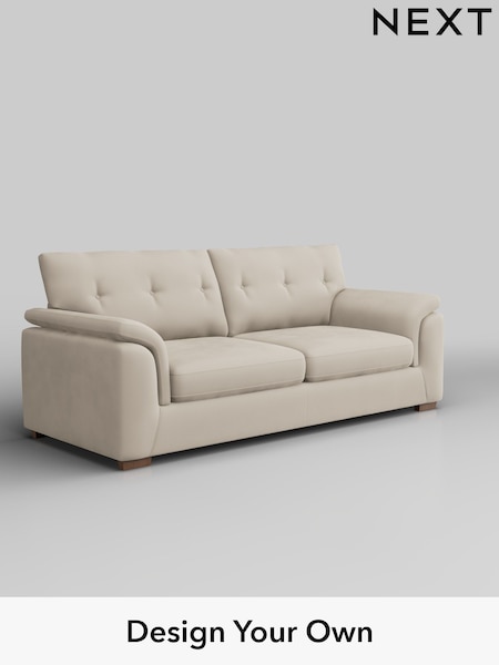 Plush Velvet Easy Clean/Oyster Hayden Buttoned Back (F24668) | £1,325