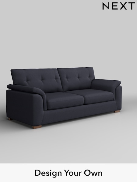 Tweedy Blend Easy Clean/Dark Slate Blue Hayden Buttoned Back (F24671) | £1,225
