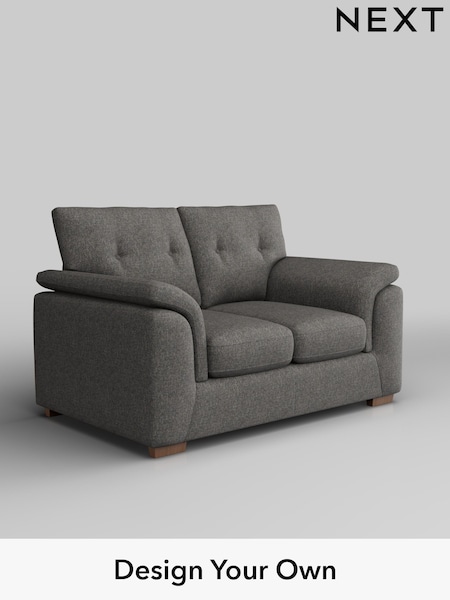 Tweedy Blend Easy Clean/Dark Grey Hayden Buttoned Back (F24677) | £925