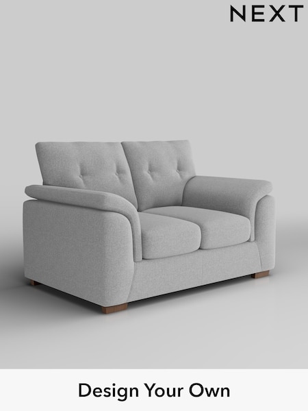 Tweedy Blend Easy Clean/Light Silver Grey Hayden Buttoned Back (F24680) | £925