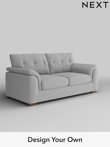 Tweedy Blend Easy Clean/Light Silver Grey Hayden Buttoned Back (F24680) | £1,125