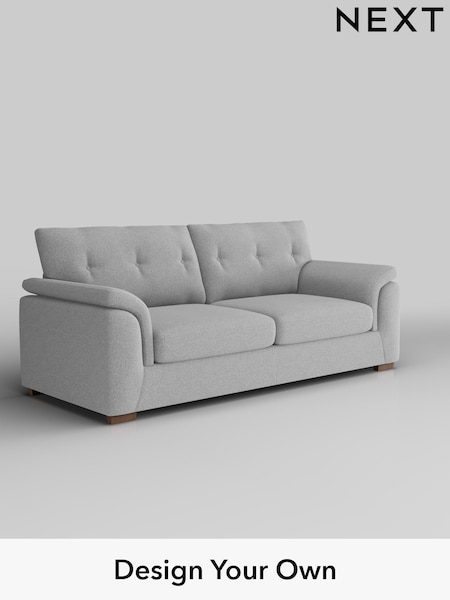 Tweedy Blend Easy Clean/Light Silver Grey Hayden Buttoned Back (F24680) | £1,225