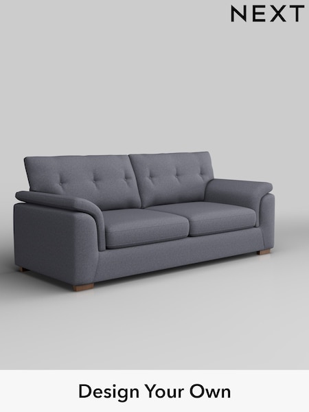 Tweedy Blend Easy Clean/Mid Slate Blue Hayden Buttoned Back (F24681) | £1,225