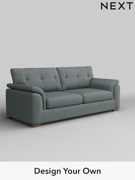 Tweedy Blend Easy Clean/Mid Slate Teal Green Hayden Buttoned Back (F24683) | £1,225