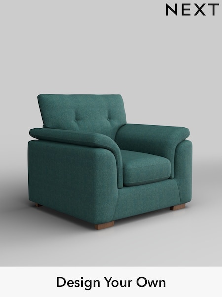 Tweedy Chenille/Dark Teal Green Hayden Buttoned Back (F24687) | £650