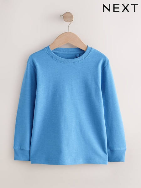 Pale Blue Regular Fit Long Sleeve Cosy T-Shirt (3-16yrs) (F24722) | £5 - £8