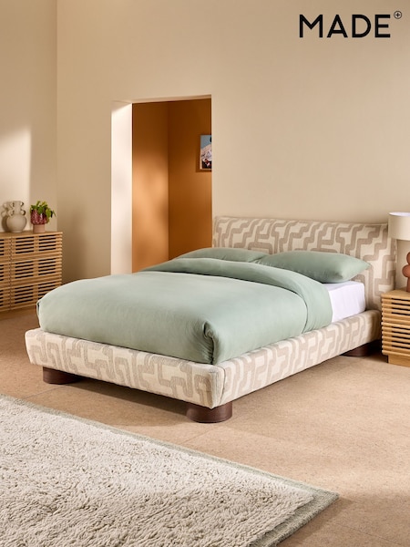 MADE.COM Clyde Abstract Natural Sand Jude Bed (F24731) | £699 - £749