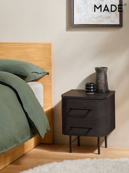 MADE.COM Dark Oak Effect Zeke Bedside Table (F24748) | £199