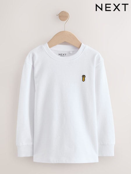 White Long Sleeve Cosy Stag T-Shirt (3-16yrs) (F24780) | £5 - £8