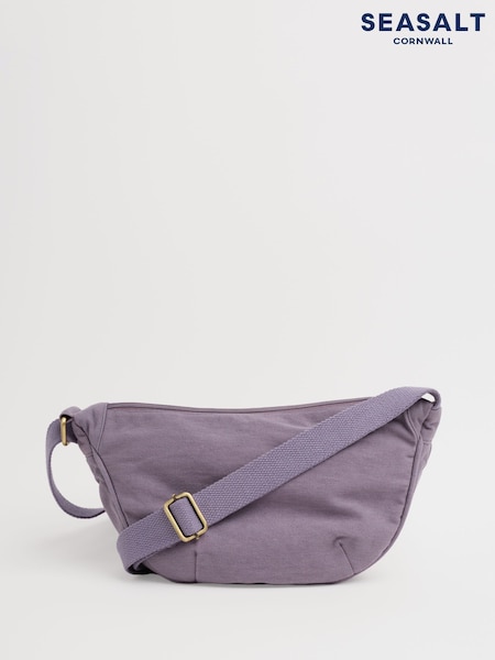 Seasalt Cornwall Purple Kevern Cross-Body 100% Cotton Sling Bag (F24906) | £36