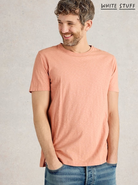White Stuff Pink Abersoch Short Sleeve 100% Cotton T-Shirt (F25084) | £25
