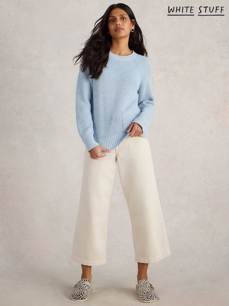 White Stuff Blue Bailey 100% Organic Cotton Jumper (F25086) | £55