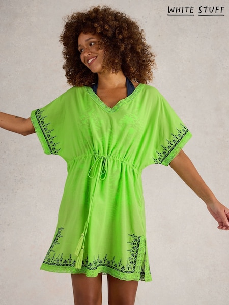 White Stuff Green Bella Beach Dress (F25091) | £59