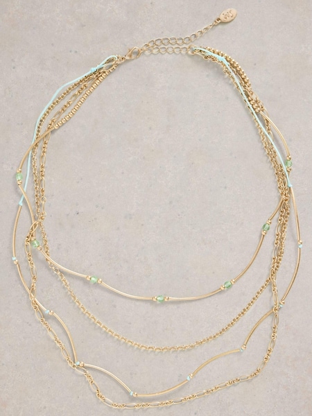 White Stuff Gold Blossom Multi Layer Necklace (F25109) | £22.50