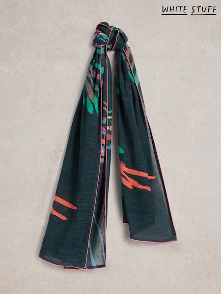White Stuff Green Canyon Bird Scarf (F25116) | £25