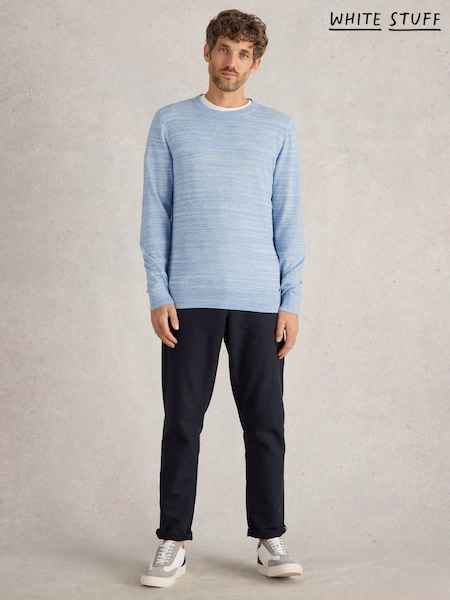 White Stuff Blue Henderson Spacedye Jumper (F25142) | £55