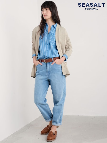 Seasalt Cornwall Natural Riverboat Long Cardigan (F25324) | £70
