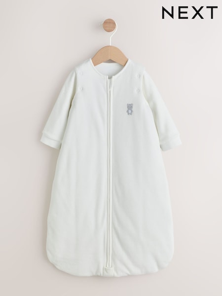 White Bear Velour 2.5 TOG Removable Sleeve Baby Sleep Bag (F25354) | £32 - £42