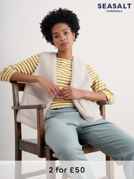 Seasalt Cornwall Yellow 100% Cotton Sailor Top (F25361) | £30
