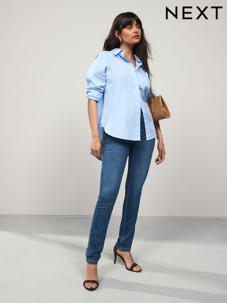 Mid Blue Denim Slim Lift And Shape Jeans (F25501) | £48
