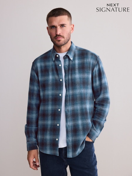Blue Signature Long Sleeve Check Shirt (F25536) | £45