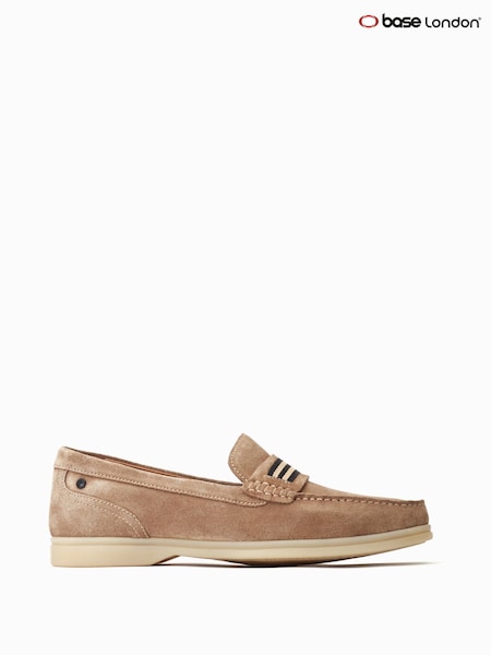 Base London Drum Slip-On Brown Loafers (F25580) | £65