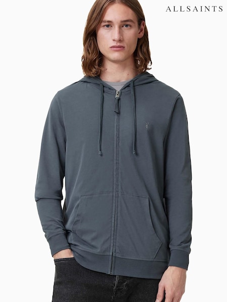 AllSaints Blue Brace 100% Organic Cotton Hoodie (F25670) | £69