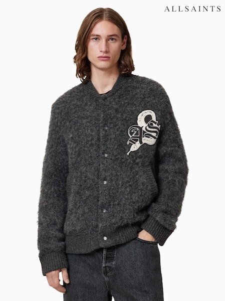 AllSaints Grey Jackson Cardigan (F25674) | £199