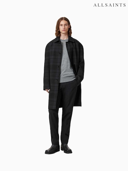 AllSaints Black Marton Coat (F25680) | £479