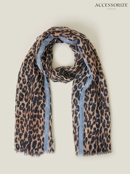 Accessorize Animal Lightweight Leopard Print Scarf (F25809) | £22