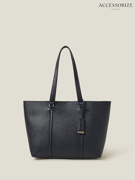 Accessorize Blue Faux Leather Tote Bag (F25829) | £32