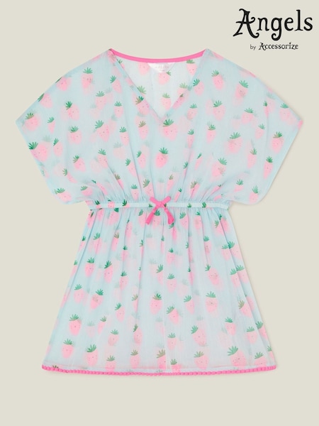Angels By Accessorize Blue Girls Strawberry Print Kaftan (F25844) | £18 - £19