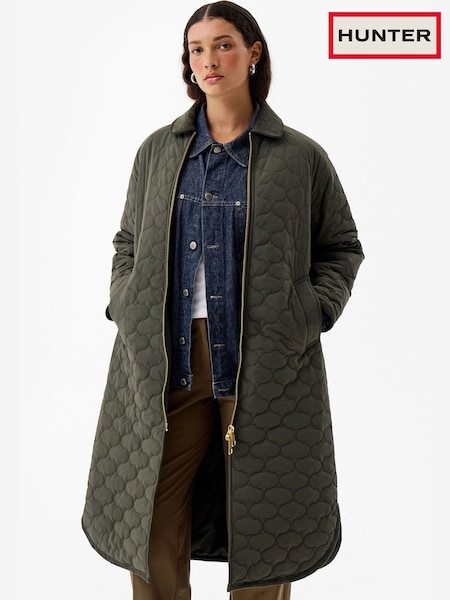 Hunter Fionn Long Quilted Jacket (F26112) | £200