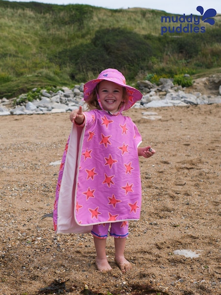Muddy Puddles Pink Muddy Puddles Beach Towel Poncho Cover up' (F26144) | £28