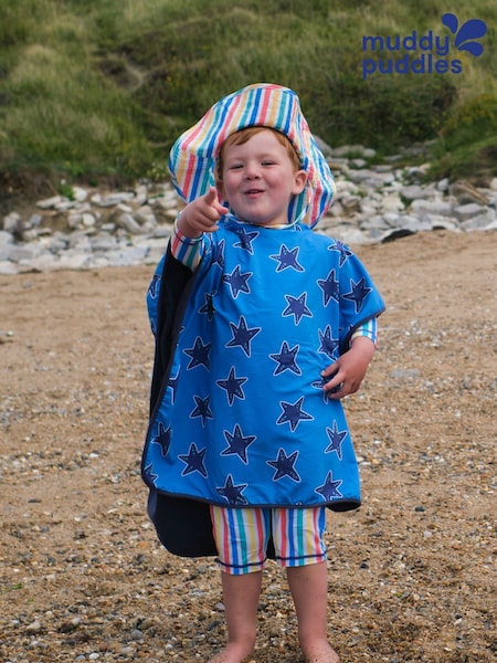 Muddy Puddles Blue Muddy Puddles Beach Towel Poncho Cover up' (F26146) | £28