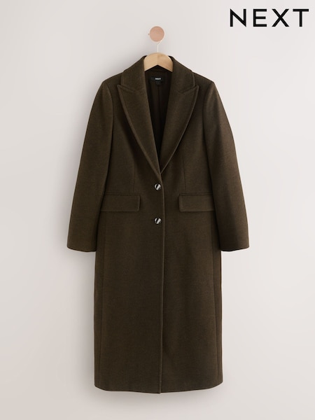 Olive Green Revere Coat (F26257) | £65